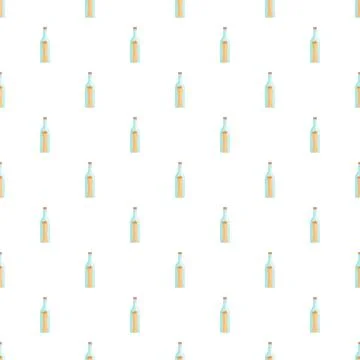 Message in a bottle seamless pattern background 스톡 일러스트