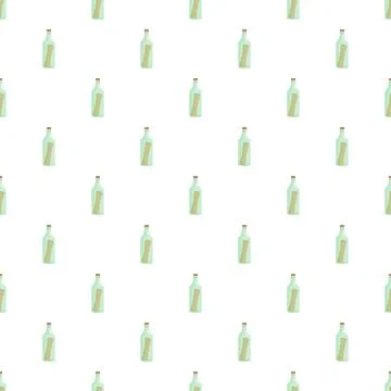Message in a bottle seamless pattern background communication イラスト素材