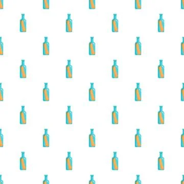 Message in a bottle seamless pattern for communication 스톡 일러스트