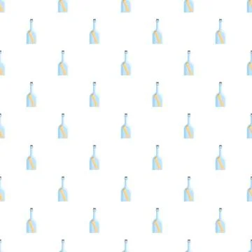 Message in a bottle seamless pattern for communication 스톡 일러스트