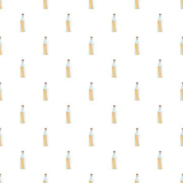 Message in a bottle seamless pattern for communication concept Stock Illustration