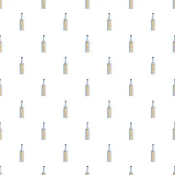 Message in a bottle seamless pattern design Illustrazione stock