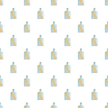 Message in bottle seamless pattern for marine communication Illustrazione stock