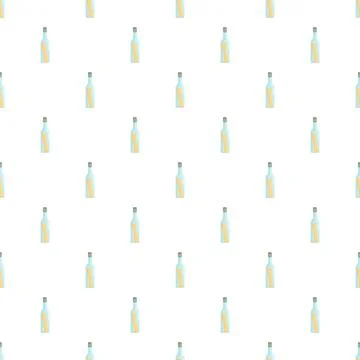 Message in a bottle seamless pattern representing communication Stock Illustration