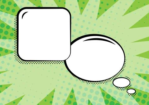 Message Box And Thought Bubble With Colorful Doodles Against Creative Wallpaper Stock Illustration
