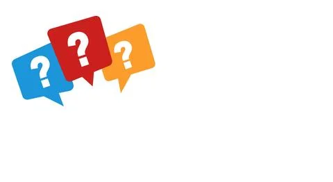 Message box with question mark. Questions and answers. White background. Co.. Stock Illustration