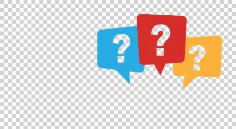 Message box with question mark. Questions and answers. transparent backgrou.. Stock Illustration