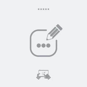 Message box text icon Stock Illustration
