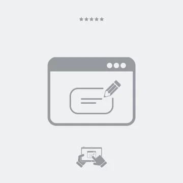 Message box text icon Stock Illustration