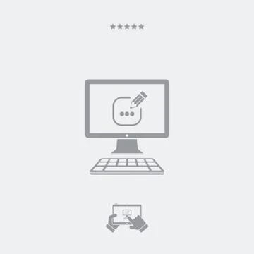 Message box text icon Stock Illustration