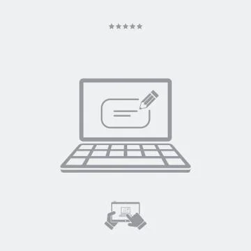 Message box text icon Stock Illustration