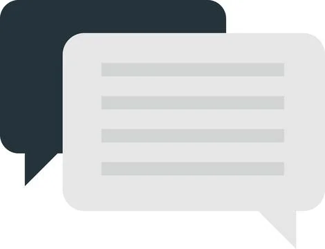 Message boxes and chats illustration in minimal style Illustrazione stock