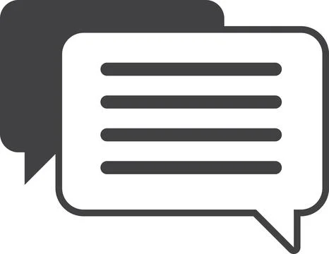 Message boxes and chats illustration in minimal style Illustrazione stock