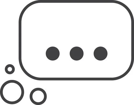 Message boxes and chats illustration in minimal style Illustrazione stock