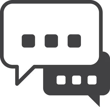 Message boxes and chats illustration in minimal style Illustrazione stock
