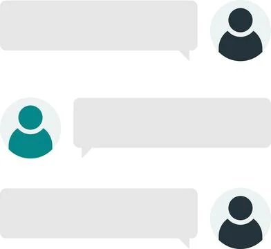 Message boxes and chats illustration in minimal style Stockillustratie
