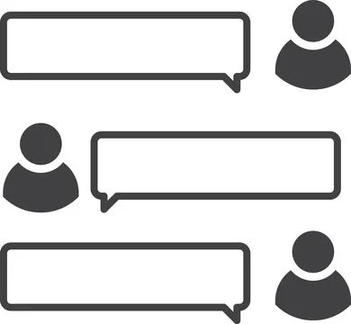 Message boxes and chats illustration in minimal style Stock Illustration