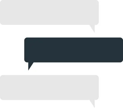 Message boxes and chats illustration in minimal style Illustrazione stock