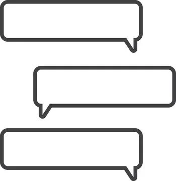 Message boxes and chats illustration in minimal style Illustrazione stock
