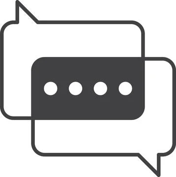 Message boxes and chats illustration in minimal style Illustrazione stock