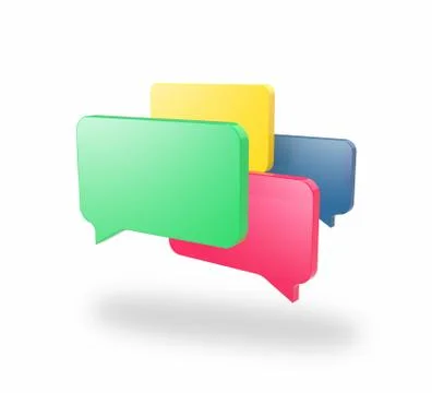 Message boxes on white Stock Illustration