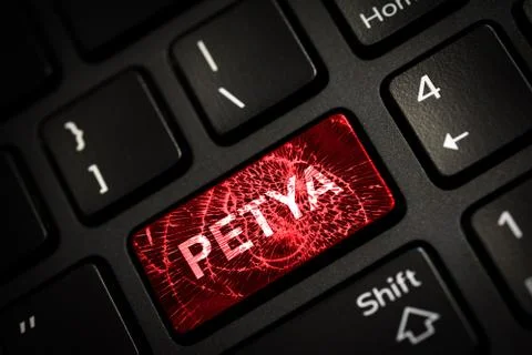 Message on broken red enter key of keyboard Stock Photos