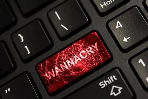 Message on broken red enter key of keyboard Stock Photos