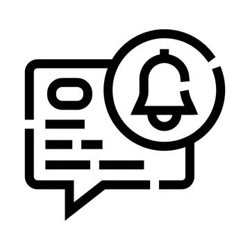 Message bubble and bell notification communication concept Stock Illustration