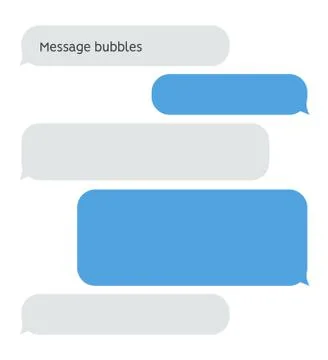Message bubble chat conversation box. Text sms messenger speech balloon vector Stock Illustration