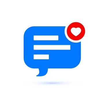 Like message bubble, comment and notification symbol Stock Illustration