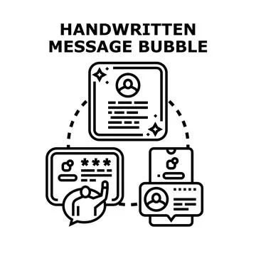 Message bubble communication chat online user interface Stock Illustration