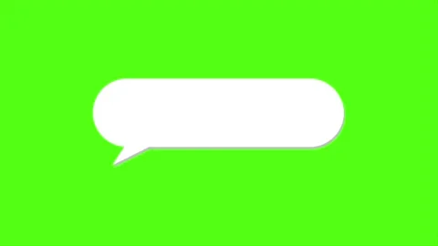 Message bubble for custom text with chromakey background Stock Footage 297732231