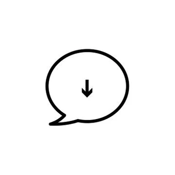 Message bubble download mail icon vector Stock Illustration