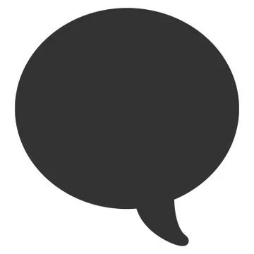 Message Bubble Flat Vector Icon Illustrazione stock