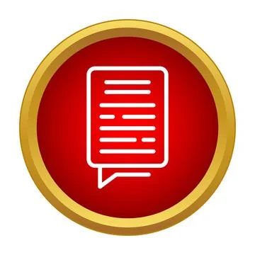 Message bubble icon representing feedback and communication Stock Illustration