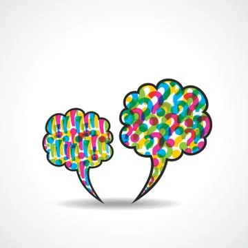 Message bubble with question and  exclamatory mark stock vector 스톡 일러스트