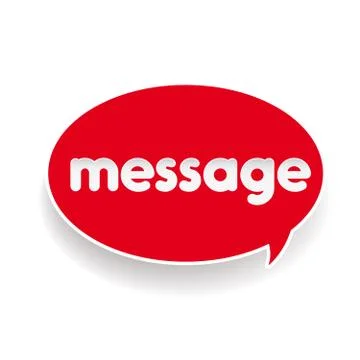 Message bubble vector red イラスト素材