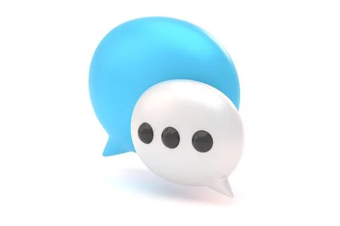 Message bubbles 3D render Stock Illustration