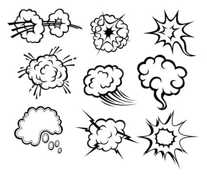 Message bubbles and clouds Stock Illustration