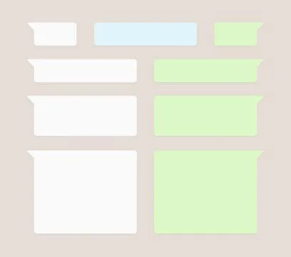 Message bubbles chat vector icons. Vector deign template of message bubbles c Stock Illustration