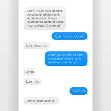 Message bubbles design template for messenger chat. Vector illustration. Stock Illustration