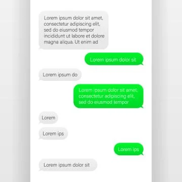 Message bubbles design template for messenger chat. Vector illustration. 스톡 일러스트