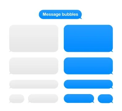 Message bubbles design template for messenger chat. Vector stock illustration Stock Illustration