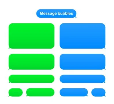 Message bubbles design template for messenger chat. Vector stock illustration Stock Illustration