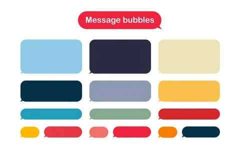 Message bubbles design template for messenger chat. Stock Illustration