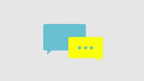 A message bubbles icon concept loop animation video with alpha channel Stock Footage 270126991