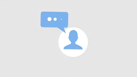 A message bubbles icon concept loop animation with alpha channel Stock Footage 309085693
