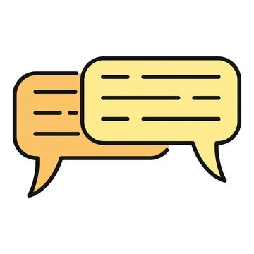 Message bubbles icon representing chat communication and dialogue Stock Illustration
