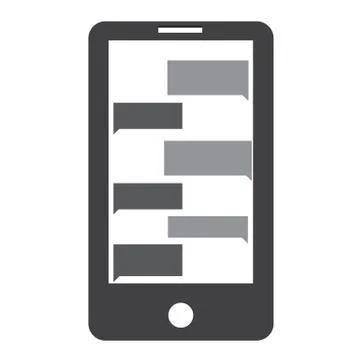 Message bubbles icon on white background. mobile chat icon. Stock Illustration