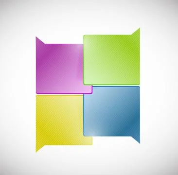 Message bubbles illustration design over a white background Illustrazione stock